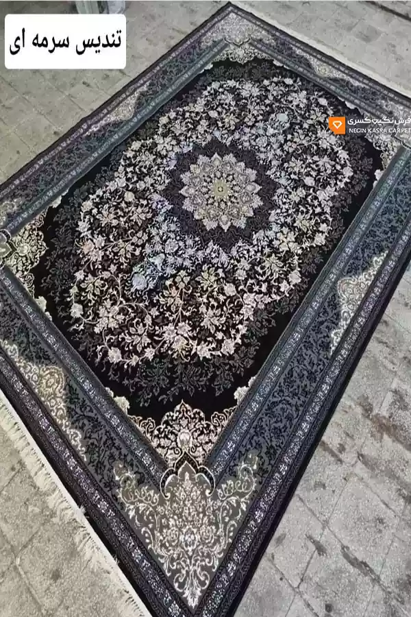 فرش تندیس 440 شانه نگین کسری کاشان